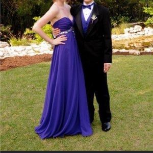 Purple Empire Prom Dress
